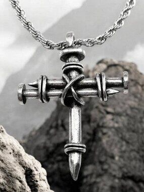 Nail Cross Necklace - Men or Women